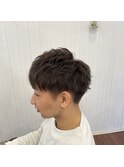 ナチュラルブラウン、ショートマッシュ