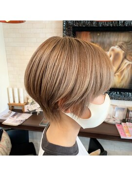 ボアップ 松山店(boappu) #ショートボブ#ベージュカラー