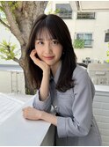シースルーバングアッシュブラック