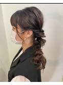 ヘアアレンジ   サイド編みおろし