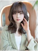 20代30代大人かわいい前髪/小顔レイヤーカット　