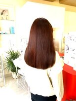 ヘアステージ スプール(HAIRSTAGE SPOOL)&nbsp;暖色系カラー、レッドブラウン、ロングスタイル