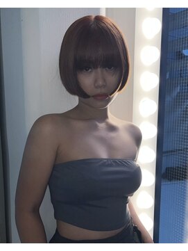 プロミルサロン(Promille salon) ボブ×オレンジ