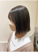 オリーブグレージュカラー×切りっぱなし