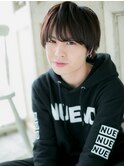mod's姪浜/黒髪アッシュブラックショートマッシュルームヘアh