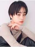 大人ショートボブ丸みショートカットマッシュショート前髪あり