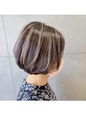 大人女子ハイライトヌーディーカラー
