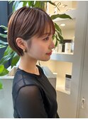 髪質改善＊長めバングくびれショート＊美髪【Zina天王寺】