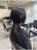 ○中性ウルフカットロングウルフレイヤーカット顔まわり表参道