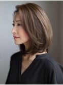 ☆オリーブグレーココアベージュ小顔クラゲヘアー/黒髪/髪質改善