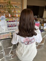 アチーブティルスマートサロン 豊川末広通店(achieve till Smart Salon)&nbsp;透明感ワンカラーチョコレートブラウン艶髪ゆるふわウェーブ巻き