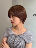 ショートカット/髪質改善縮毛矯正白髪ぼかしレイヤーカラーボブ