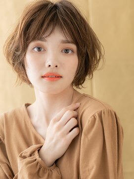 カバーヘア イヴ 戸頭店(COVER HAIR EVE) スモーキーカラーハイライト抜け感マッシュボブX戸頭20代30代