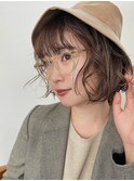 ボブパーマ/ショートボブ/ハッシュボブ/ショコラベージュ/滋賀