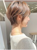 前下がりひし形ショート30代40代50代くびれヘア丸顔面長銀座ボブ