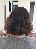 ボブに少しリッジの効いたパーマ