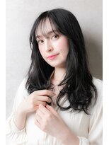 モッズヘア 上尾西口店(mod's hair) シースルーバング黒髪ダークアッシュ大人巻きZ上尾20代30代40代