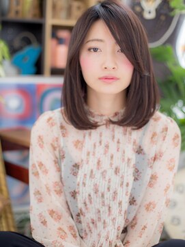 カバーヘアアンドスパ ブリス 浦和(COVER HAIR&SPA bliss) ナチュラル感黒髪グレージュカラーセミディc5浦和20代30代40代