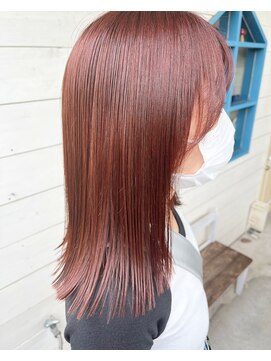 ヒマワリ(HIMAWARI) オレンジブラウン　オレンジベージュ　ミディアム