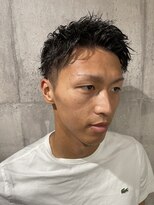 アンダーバーホワイト 南海難波店(_WHITE)&nbsp;メンズツーブロックショート～ソフトツイスト～