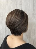 ハイライトショートボブ