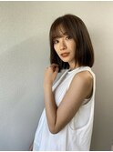 前髪/こなれミディ/ウェーブパーマ/アンブレラカラー/銀座