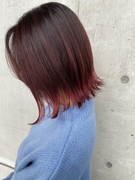 ジーナ 福岡千早(Zina) 【Zina 千早】イメチェンヘアスタイル/レッドブラウン