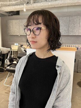 カフ(CAF) CAF FUKO ボブパーマ/カール/ブラウン/シアーカラー/大阪/心斎橋