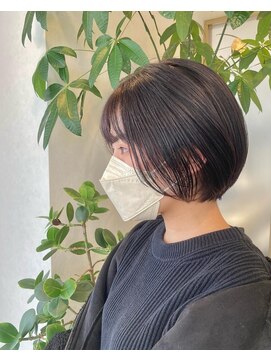 レターバイノベル(letter by novel) 大人ショートボブひし形ショート丸みショートカット前髪あり