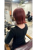 【えいじ】コーラルピンク×外ハネボブ