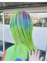 ヘアデザインカーム(hair design calm) ブリーチオンレインボー