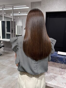 ビームズヘア 藤が丘店(Bee Ms HAIR) サラツヤロングベージュカラーブリーチしない透明感カラー