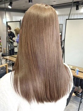 ムク 横浜店(muku) ミルクティーベージュダブルカラーケアブリーチハイライトカラー