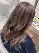 ルプル バイ フェイス 磯子(L'pul by face) バレイヤージュ風ハイライトカラー