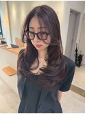 髪質改善＊ダークブラウンレイヤーカット＊美髪【Zina札幌】