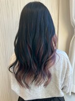 ビス フルール 日暮里店(Vis fleur)&nbsp;ロングヘア/インナーカラー/くすみピンク