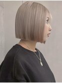 切りっぱなしボブタッセルボブレイヤーハイトーンダブルカラー◆