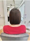 大人ガーリーダークアッシュ似合わせカットミディアムレイヤー