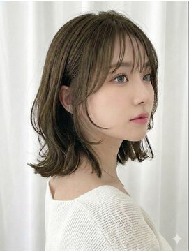 ウィールール 手稲店(WE RULE) 外ハネミディアム/艶ブラウン/透明感ブラウン/大人可愛い