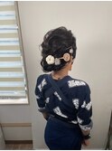 お祭りのヘアスタイル