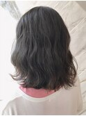 【Zina 銀座中央通り】透明感×波巻きショートボブ