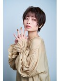 前髪あり大人ショートボブショコラアッシュ　#UNIX溝口◎30代