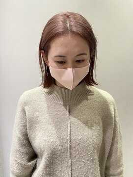 マイル 渋谷(mile) ピンクベージュ×センターパート