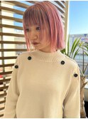 【ダブルカラー 】ピンクベージュインナーデザイン