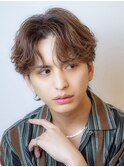 韓国ヘアカルマパーマコンマバングセンターパートワックスなし