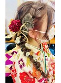サイド編みおろしアレンジ