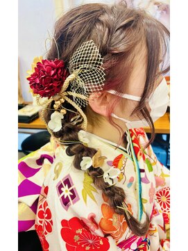 ネオンズ 南郷18丁目店(NEON´S) サイド編みおろしアレンジ