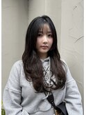アッシュグレージュインナーカラーボブ韓国30代40代暗めウルフ
