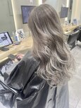 【Feria松山】プラチナグレージュグラデーションカラー