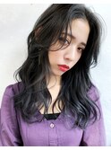【ROSE】センターパート＿黒髪＿レイヤーカット